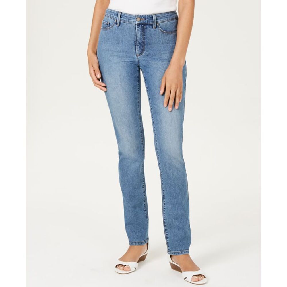 Charter Club Womens Lexington Tummy Control Straight Leg Jeans